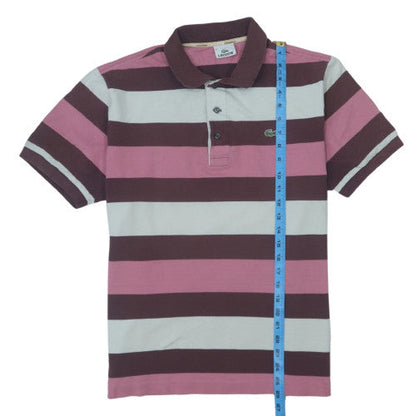 Lacoste Men's Multicoloured Striped Polo Shirt Size M Classic Fit