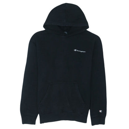 Champion Men's Black Pullover Hoodie Medium Regular Fit Logo Fleece
