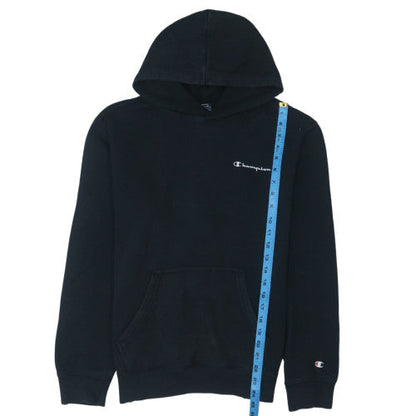 Champion Men's Black Pullover Hoodie Medium Regular Fit Logo Fleece