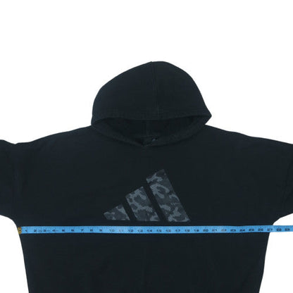Adidas Womens Black Pullover Hoodie Size 16 Camouflage Logo