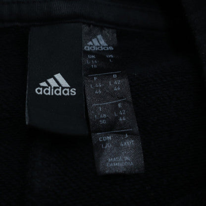 Adidas Womens Black Pullover Hoodie Size 16 Camouflage Logo