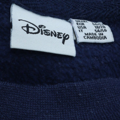 Disney Womens Navy Stitch Sweatshirt 2XL Relaxed Fit Pullover