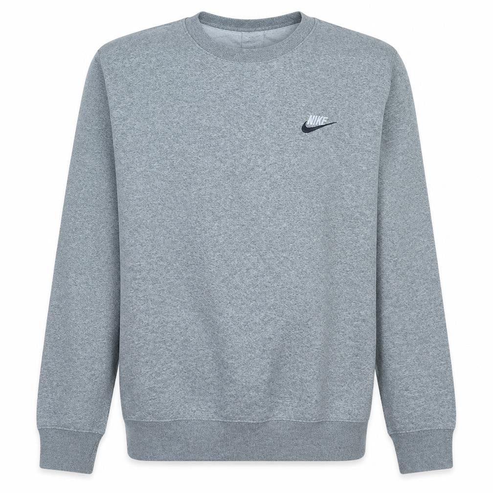 Nike Men's Grey Crew Neck Pullover Sweatshirt Size S