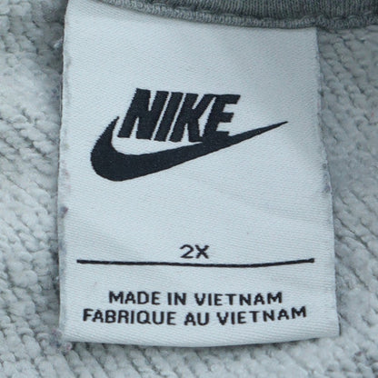 Nike Men's Grey 2XL Pullover Hoodie Fleece Sweatshirt