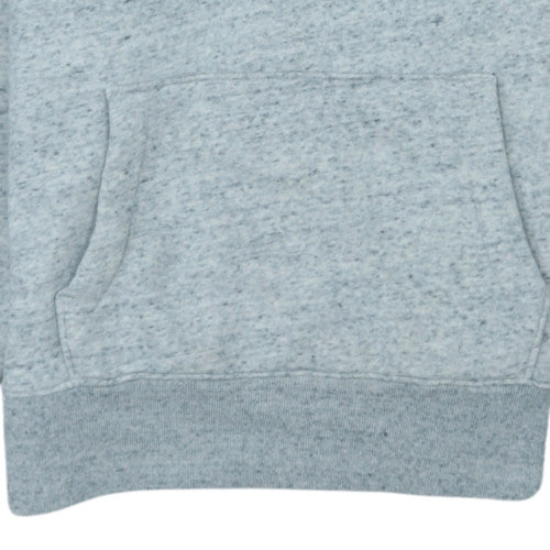 Hollister Men's Grey Pullover Hoodie M Logo Fleece Sweatshirt
