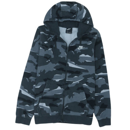 Nike Men's Grey Camouflage Full Zip Hoodie Size L