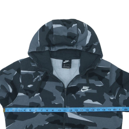 Nike Men's Grey Camouflage Full Zip Hoodie Size L