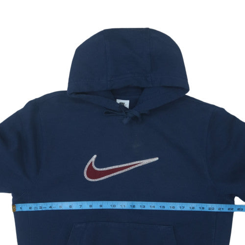 Nike Men's Blue Pullover Hoodie M Embroidered Logo Sports Fleece