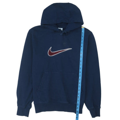 Nike Men's Blue Pullover Hoodie M Embroidered Logo Sports Fleece