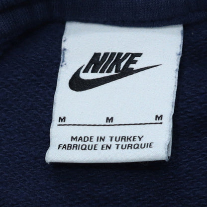 Nike Men's Blue Pullover Hoodie M Embroidered Logo Sports Fleece