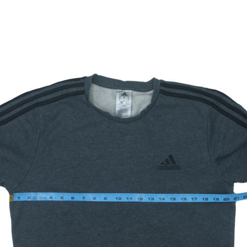 Adidas Men's Grey Crew Neck Pullover Sweatshirt Size M