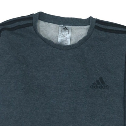 Adidas Men's Grey Crew Neck Pullover Sweatshirt Size M