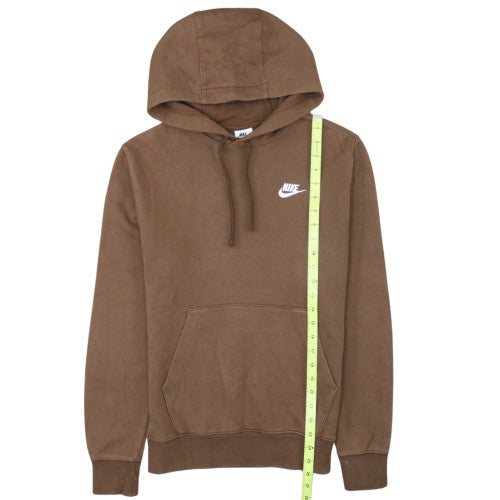 Nike Men's Brown Pullover Hoodie XS Fleece Logo Sweatshirt