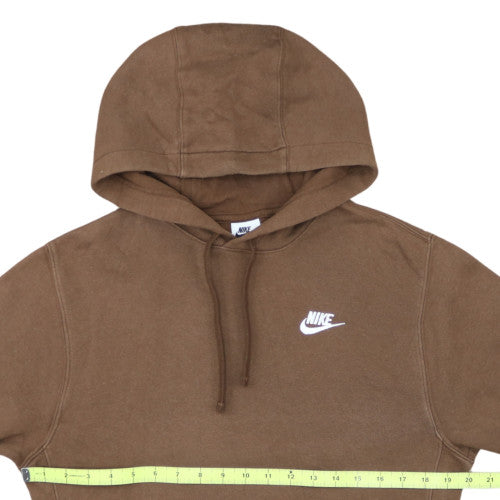 Nike Men's Brown Pullover Hoodie XS Fleece Logo Sweatshirt
