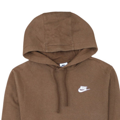 Nike Men's Brown Pullover Hoodie XS Fleece Logo Sweatshirt