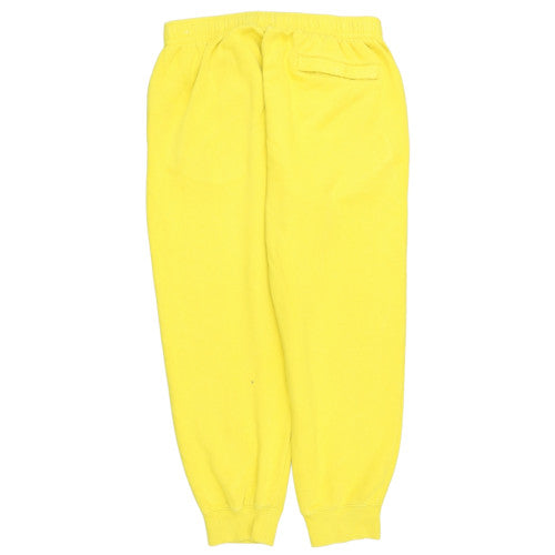Nike Men’s Yellow Jogger Sweatpants L Regular Fit Fleece Trousers