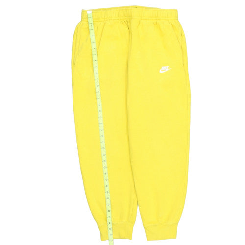 Nike Men’s Yellow Jogger Sweatpants L Regular Fit Fleece Trousers