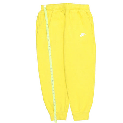 Nike Men’s Yellow Jogger Sweatpants L Regular Fit Fleece Trousers