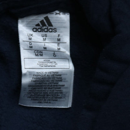 Adidas Mens Blue Full Zip Hoodie Medium Sports Fleece Sweatshirt