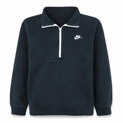 Nike Women's Black 1/2 Zip Pullover Sweatshirt Size L Cotton Blend