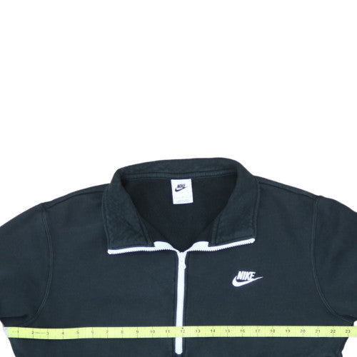 Nike Women's Black 1/2 Zip Pullover Sweatshirt Size L Cotton Blend