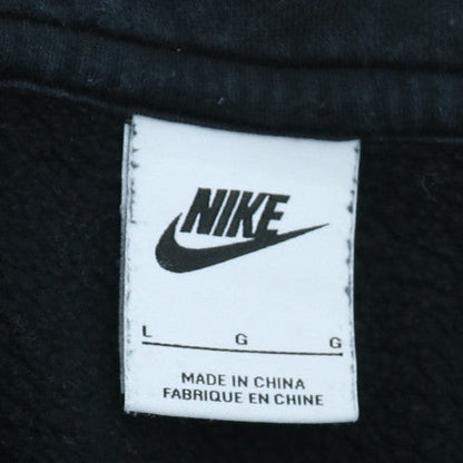 Nike Women's Black 1/2 Zip Pullover Sweatshirt Size L Cotton Blend