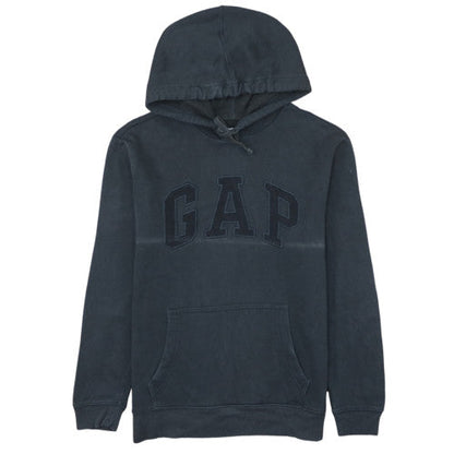 GAP Womens Black XS Pullover Hoodie Cotton Blend Logo Casual