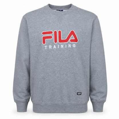 Fila Men's Grey Embroidered Training Sweatshirt M Regular Fit