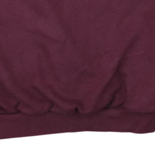 Adidas Womens Burgundy Crew Neck Sweatshirt Size UK 8