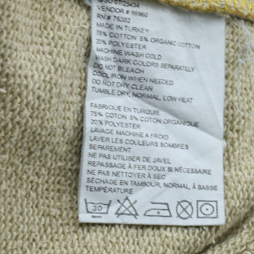 Timberland Men Beige Logo Pullover Sweatshirt M Regular Fit