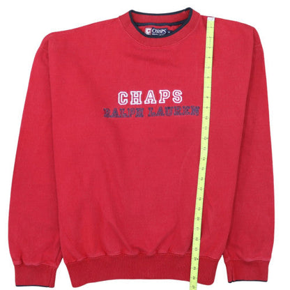 Chaps Ralph Lauren Men's Red Crew Neck Pullover Sweatshirt M