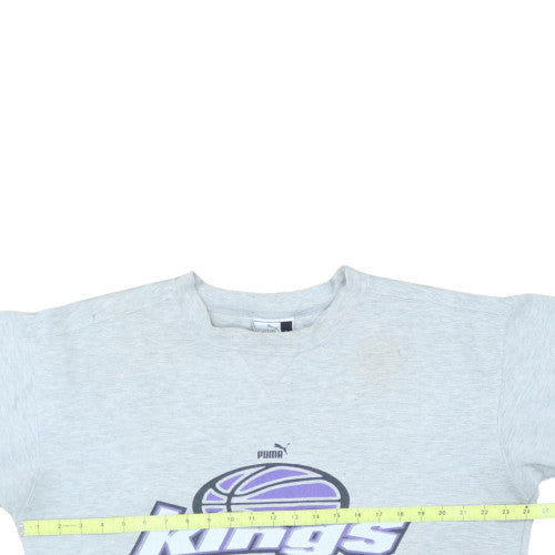 Puma Men's Grey Kings Basketball 90s Pullover Sweatshirt M