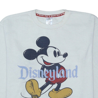 Disney Women’s Grey Mickey Mouse Disneyland Sweatshirt L Crew Neck Pullover