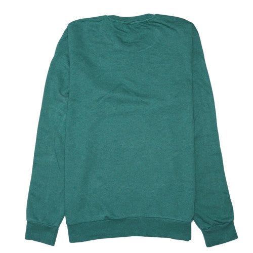 Adidas Men Green Long Sleeve Crew Neck Pullover Sweatshirt L
