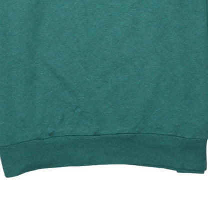 Adidas Men Green Long Sleeve Crew Neck Pullover Sweatshirt L