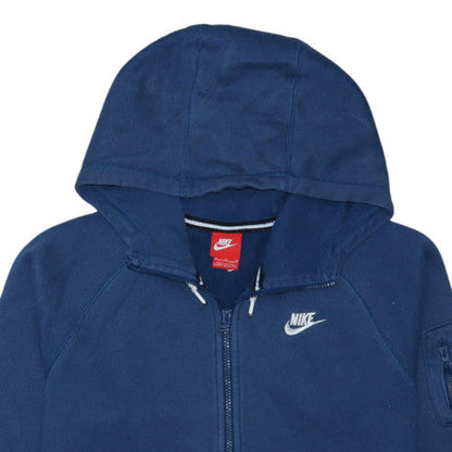 Nike Men's Blue Full Zip Hoodie M Fleece Regular Fit