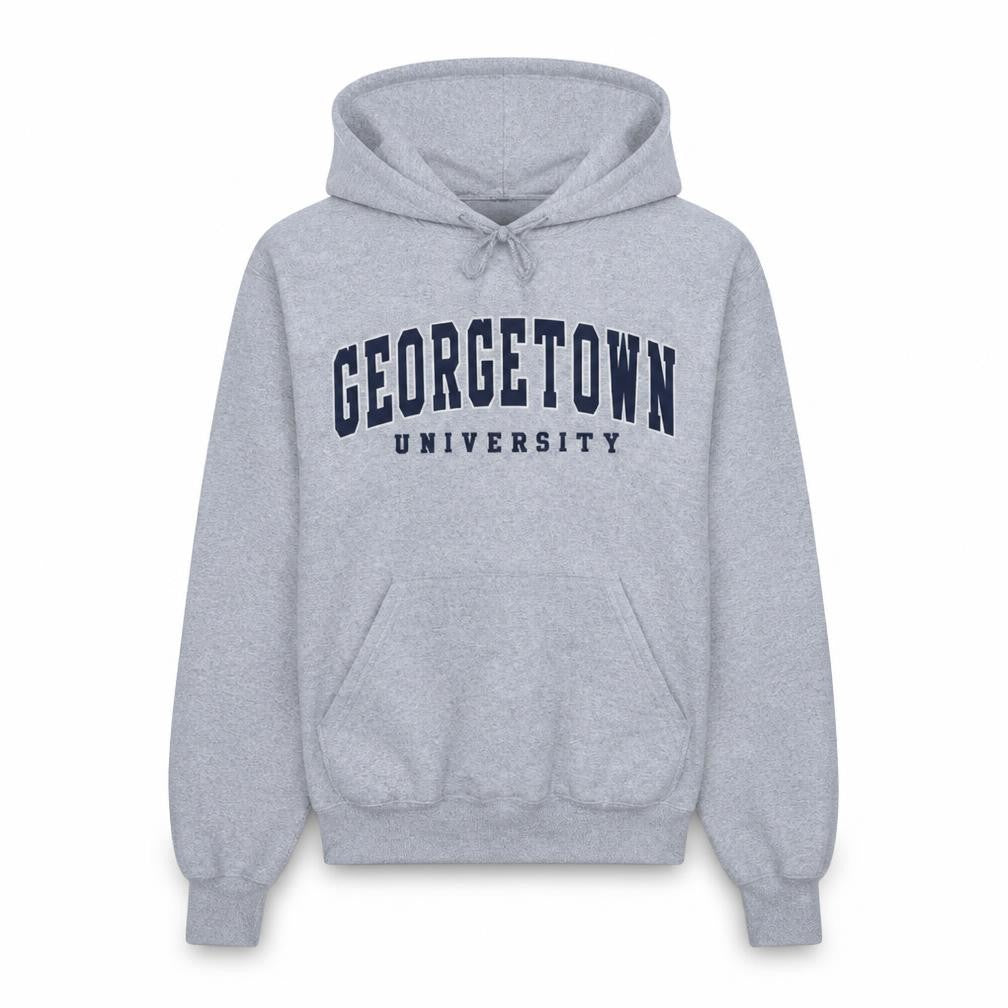 Champion Women's Grey Georgetown University Pullover Hoodie Size S