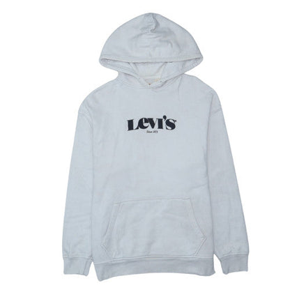 Levi's Womens White Relaxed Fit Pullover Hoodie Size M