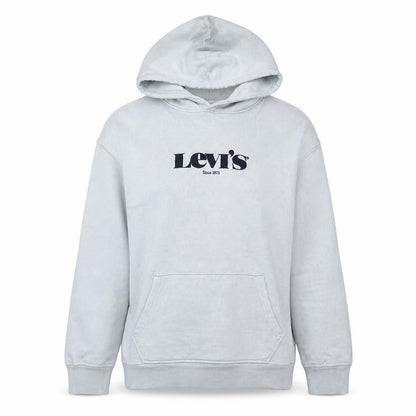 Levi's Womens White Relaxed Fit Pullover Hoodie Size M