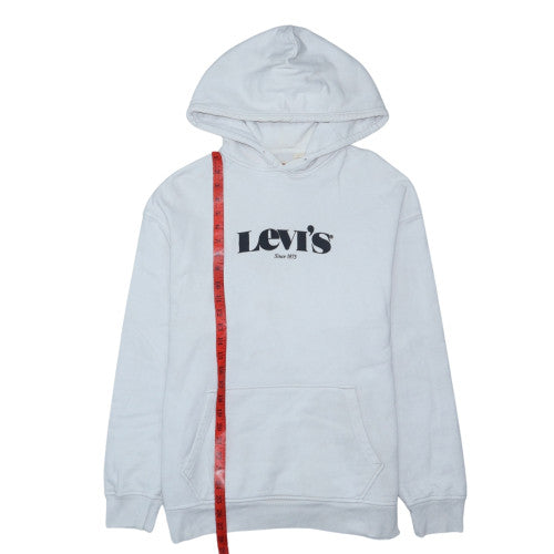Levi's Womens White Relaxed Fit Pullover Hoodie Size M