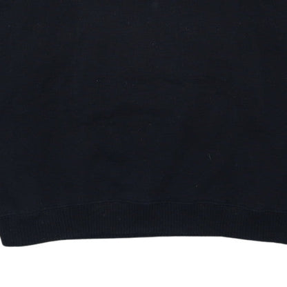 Asics Women Black L Pullover Sweatshirt Crew Neck Embroidered Logo