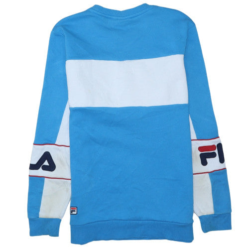 Fila Mens Blue Crew Neck Logo Sweatshirt Size M Pullover