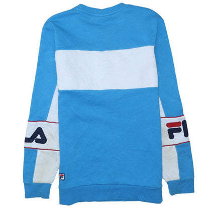 Fila Mens Blue Crew Neck Logo Sweatshirt Size M Pullover
