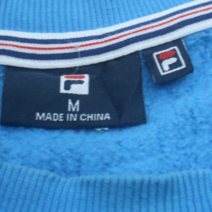 Fila Mens Blue Crew Neck Logo Sweatshirt Size M Pullover