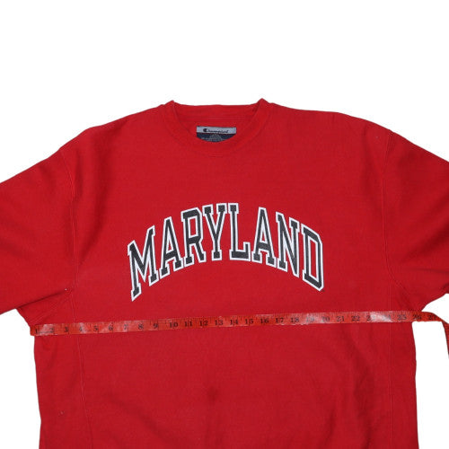 Champion Men's Red Maryland College Graphic Sweatshirt XL