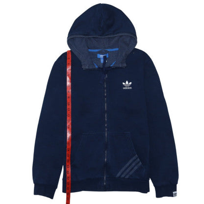 Adidas Men’s Blue Full Zip Hooded Sweatshirt M Sports Fleece