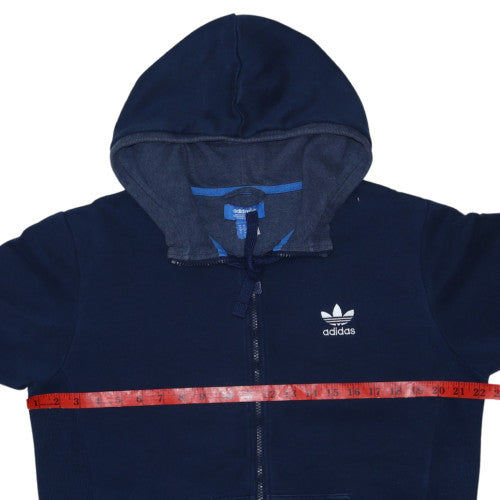 Adidas Men’s Blue Full Zip Hooded Sweatshirt M Sports Fleece