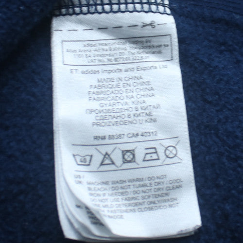 Adidas Men’s Blue Full Zip Hooded Sweatshirt M Sports Fleece