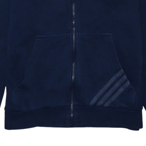 Adidas Men’s Blue Full Zip Hooded Sweatshirt M Sports Fleece