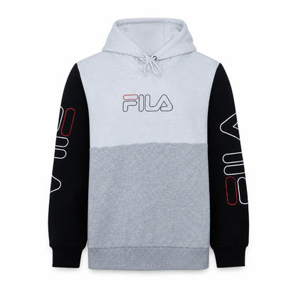 Fila Women’s Grey Black Colourblock Pullover Hoodie Size M